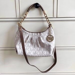 Michael Kors MK Signature Canvas Hobo and Crossbody Bag
